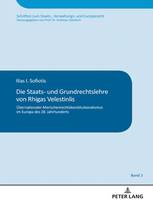 cover image of Die Staats- und Grundrechtslehre von Rhigas Velestinlis